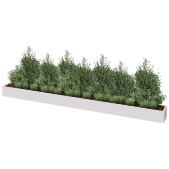 Powder coated steel planter Texas xxl 480 x 40 cm