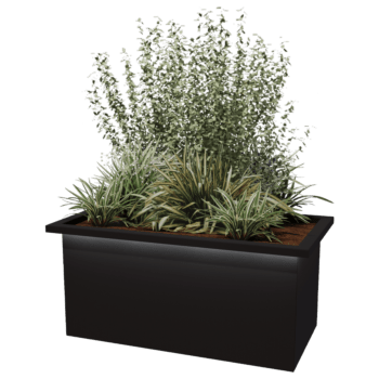 Powder coated welded planters Alabama with LED 100 x 50 x 50 cm