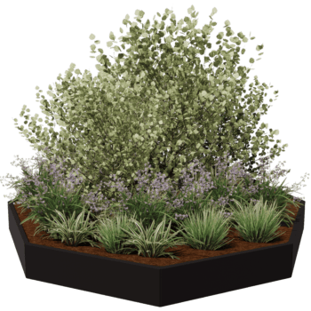 Powder coated steel planter Chicago 120