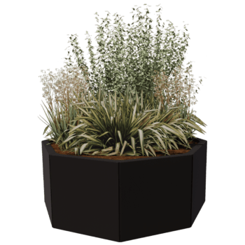 Powder coated steel planter Chicago 40