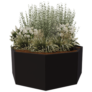 Powder coated steel planter Chicago 70