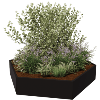 Powder coated steel planter Denver 120