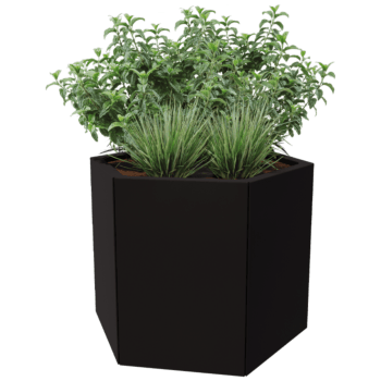 Powder coated steel planter Denver 40
