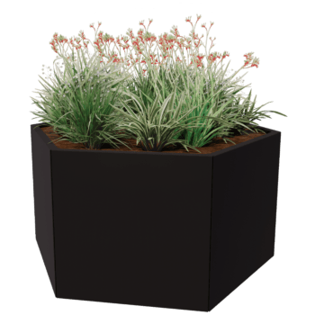 Powder coated steel planter Denver 70