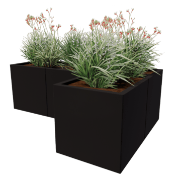 Powder coated steel planter Kansas 50