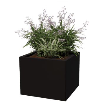 Powder coated steel planter Miami 50 x 50 cm
