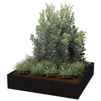 Powder coated steel planter Miami xxl 150 x 150 cm