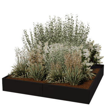 Powder coated steel planter Miami xxl 200 x 200 cm