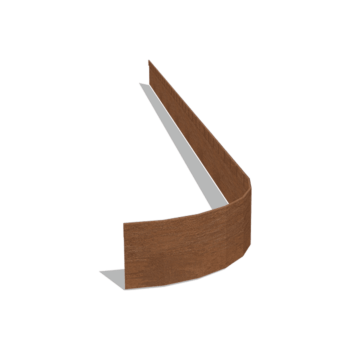 Corten steel border edge FLEX flattened 13 cm (length 240 cm)