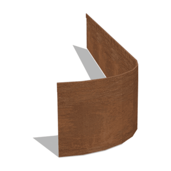 Corten steel border edge FLEX flattened 23 cm (length 150 cm)