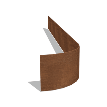 Corten steel border edge FLEX flattened 23 cm (length 240 cm)