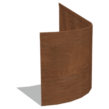Corten steel border edge FLEX flattened 35 cm (length 150 cm)