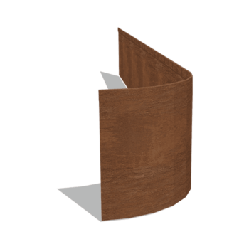 Corten steel border edge FLEX flattened 35 cm (length 240 cm)
