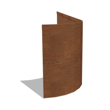 Corten steel border edge FLEX flattened 45 cm (length 150 cm)