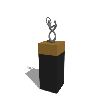 Planter set South Carolina black & gold 40 x 40 x 100 cm
