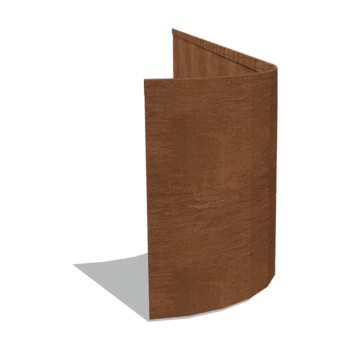 Corten steel border edge FLEX flattened 45 cm (length 240 cm)