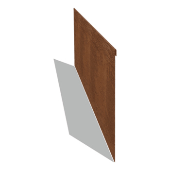 Corten steel border edge flattened 35 cm (length 150 cm)
