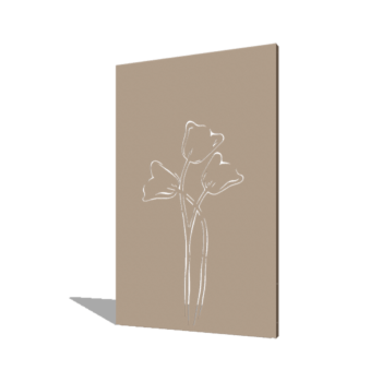 Powder coated steel panel tulip symmetrical 120 x 6 x 190 cm