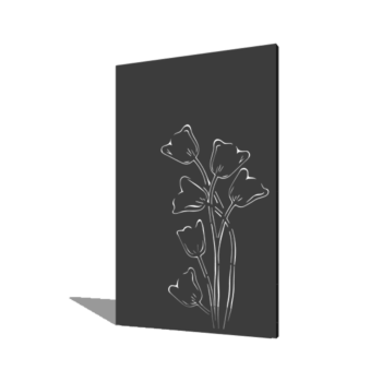 Powder coated steel panel tulip asymmetrical 120 x 6 x 190 cm