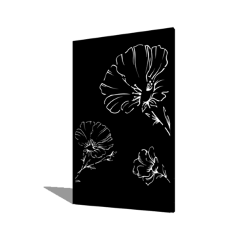 Powder coated steel panel poppy 120 x 6 x 190 cm