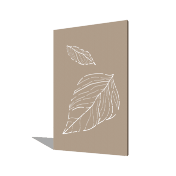 Powder coated steel panel falling leaves 120 x 6 x 190 cm