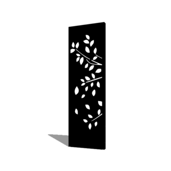 Powder coated steel panel tree part 1 60 x 6 x 190 cm