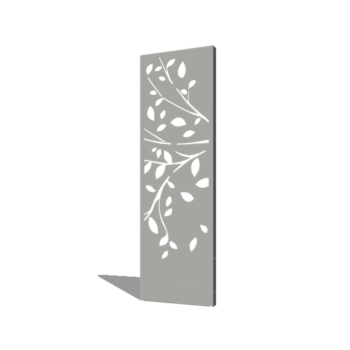 Powder coated steel panel tree part 2 60 x 6 x 190 cm
