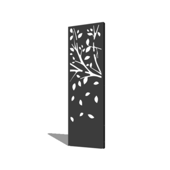 Powder coated steel panel tree part 3 60 x 6 x 190 cm