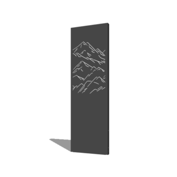 Powder coated steel panel mountains composition 1 60 x 6 x 190 cm