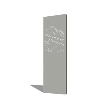 Powder coated steel panel mountains composition 3 60 x 6 x 190 cm