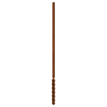 corten steel garden panel post straight with support pin 190 x 6 x 3 cm