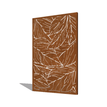 Corten steel panel leaves 120 x 6 x 190 cm