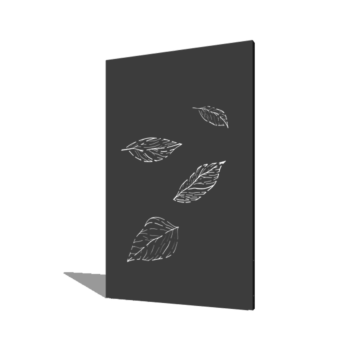 Powder coated steel panel small falling leaves 120 x 6 x 190 cm