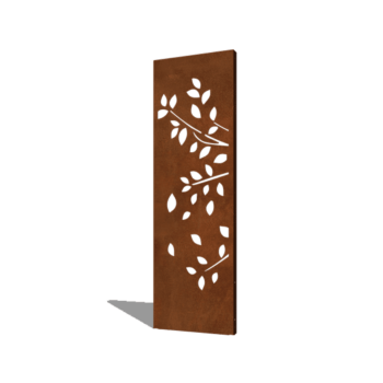 Corten steel panel tree part 1 60 x 6 x 190 cm