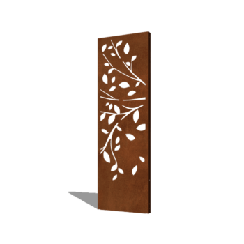 Corten steel panel tree part 2 60 x 6 x 190 cm