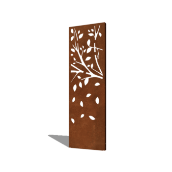 Corten steel panel tree part 3 60 x 6 x 190 cm