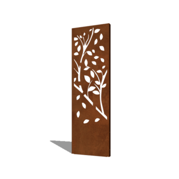 Corten steel panel tree part 4 60 x 6 x 190 cm