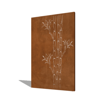 Corten steel panel bamboo 120 x 6 x 190 cm