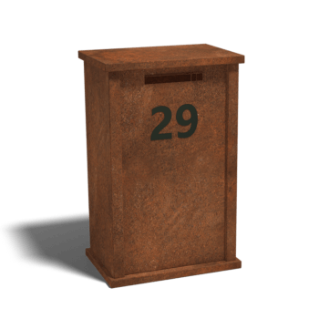 Corten steel letterbox Arizona Type M