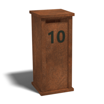 Corten steel letterbox Arizona Type S
