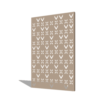 Powder coated steel panel roof motif composition 5 120 x 6 x 190 cm