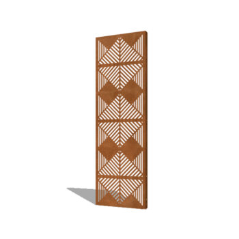 Corten steel panel lines composition 3 60 x 6 x 190 cm