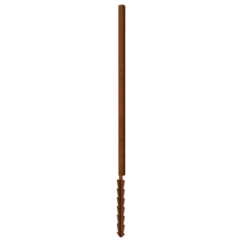 corten steel garden panel post corner with support pin 190 x 6 x 6 cm
