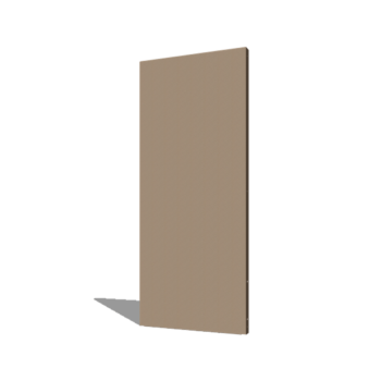 Powder coated steel panel base 80 x 6 x 190 cm