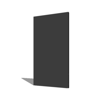 Powder coated steel panel base 100 x 6 x 190 cm