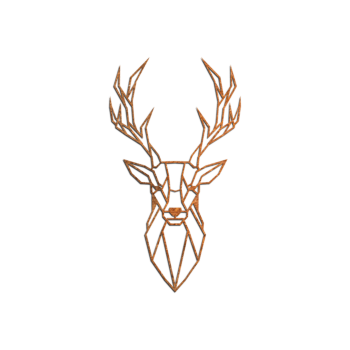 Corten steel wall decor Stag 1.0