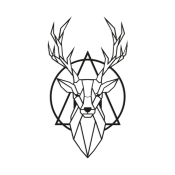 Metal wall decor Stag 2.0