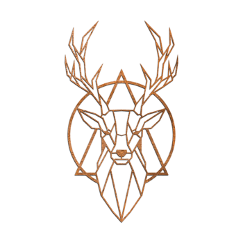 Corten steel wall decor Stag 2.0