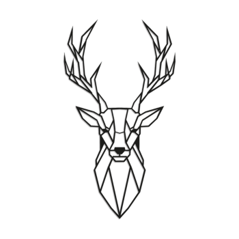 Metal wall decor Stag 1.0