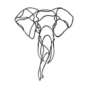 Metal wall decor Elephant 1.0